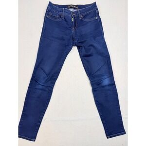 Express Jeans Extreme Stretch Legging Low Rise Dark Wash Blue Denim Size 4S
